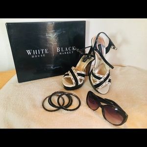 WH/BM shoes,  eye wear and bracelets